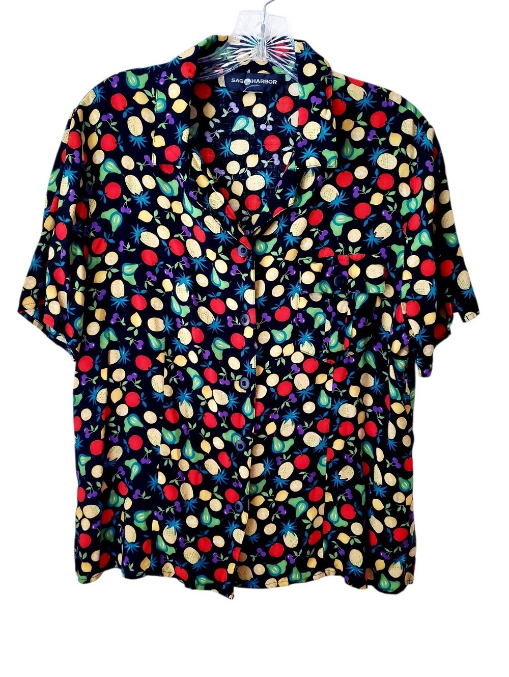 Vintage Sag Harbor Fruit Print Top